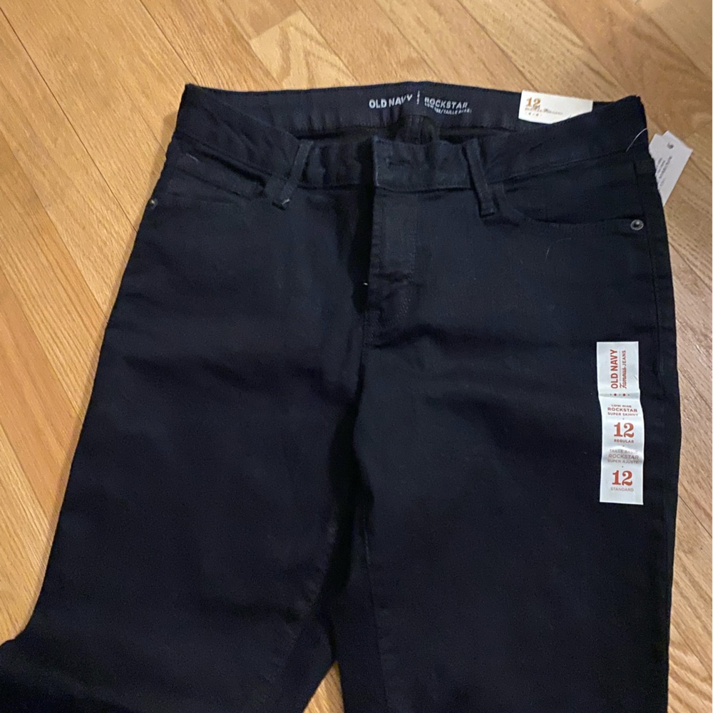 Black denim jeans